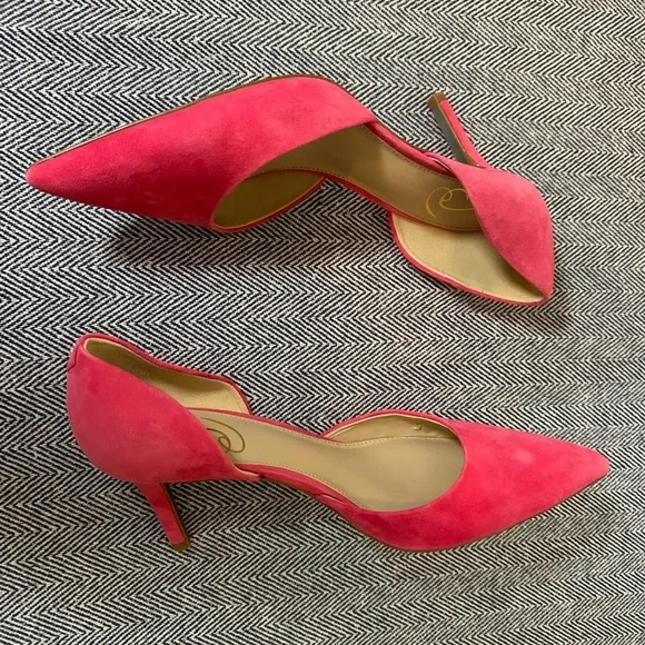 SAM EDLEMAN - Viv Pointed Toe d'Orsay Suede Pump - Picture 6 of 9